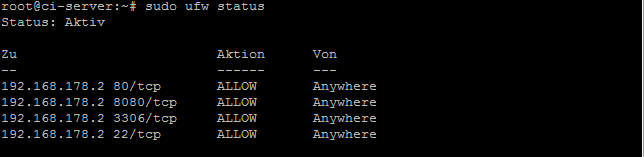 screenhot firewall status