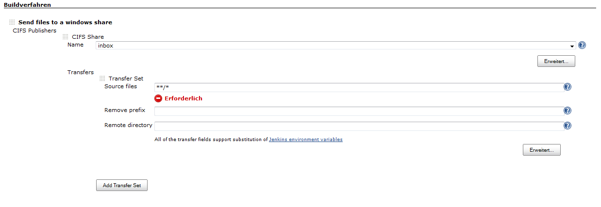 screenshot config jenkins job detail