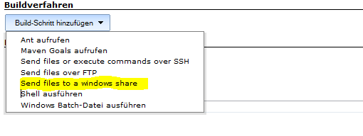 scrennshot config jenkins job