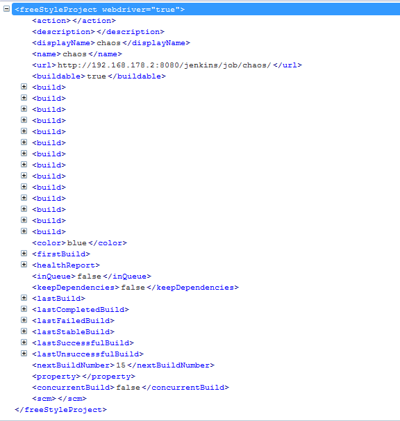 screenshot firebug jenkins job xml