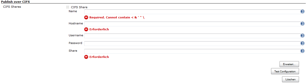 screenshot settings publish over cifs