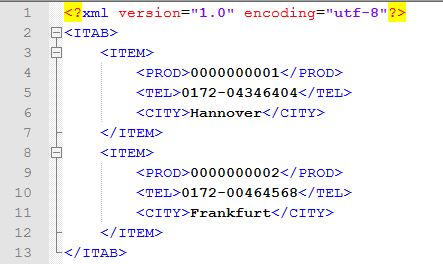 screenshot xml-struktur